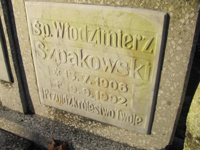 Włodzimierz SZPAKOWSKI 1906 Słupsk - Grobonet - Wyszukiwarka osób pochowanych