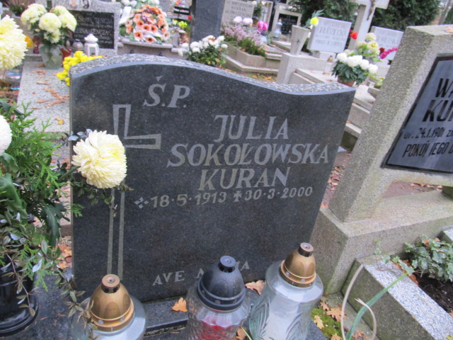 Julia Sokołowska Kuran 1913 Słupsk - Grobonet - Wyszukiwarka osób pochowanych