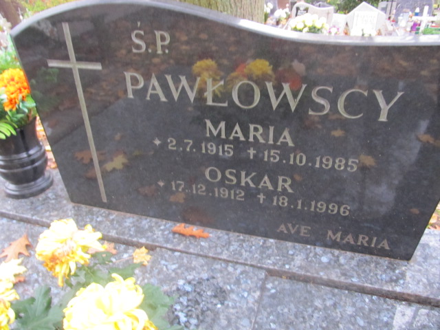 Oskar PAWŁOWSKI 1912 Słupsk - Grobonet - Wyszukiwarka osób pochowanych