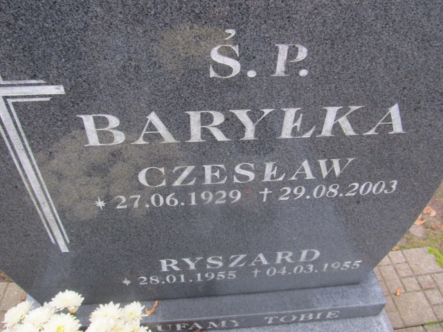 Ryszard BARYŁKA 1955 Słupsk - Grobonet - Wyszukiwarka osób pochowanych