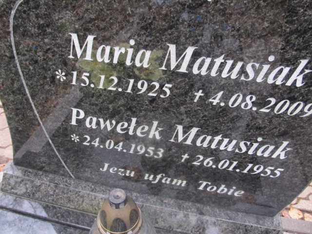 Maria MATUSIAK 1925 Słupsk - Grobonet - Wyszukiwarka osób pochowanych