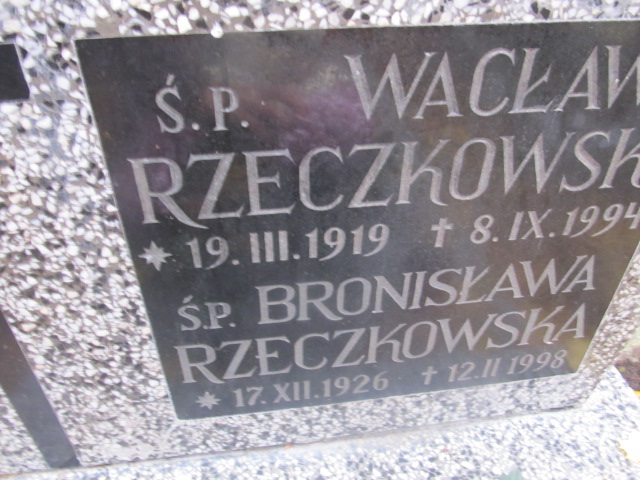 Bronisława RZECZKOWSKA 1926 Słupsk - Grobonet - Wyszukiwarka osób pochowanych