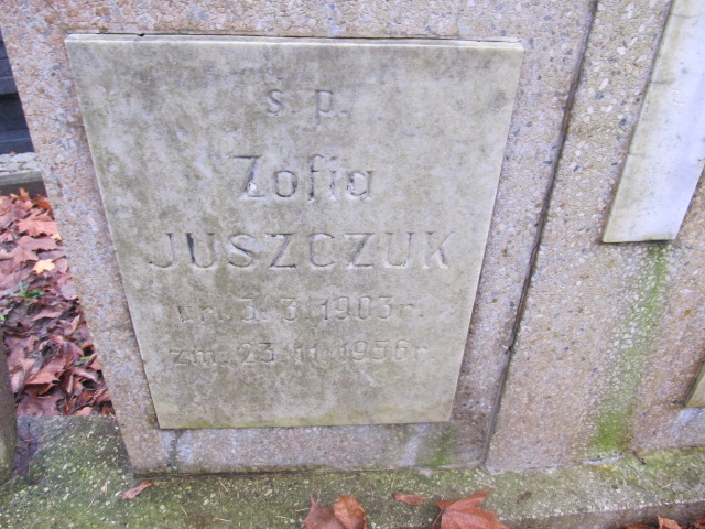 Grób ZOFIA JUSZCZUK