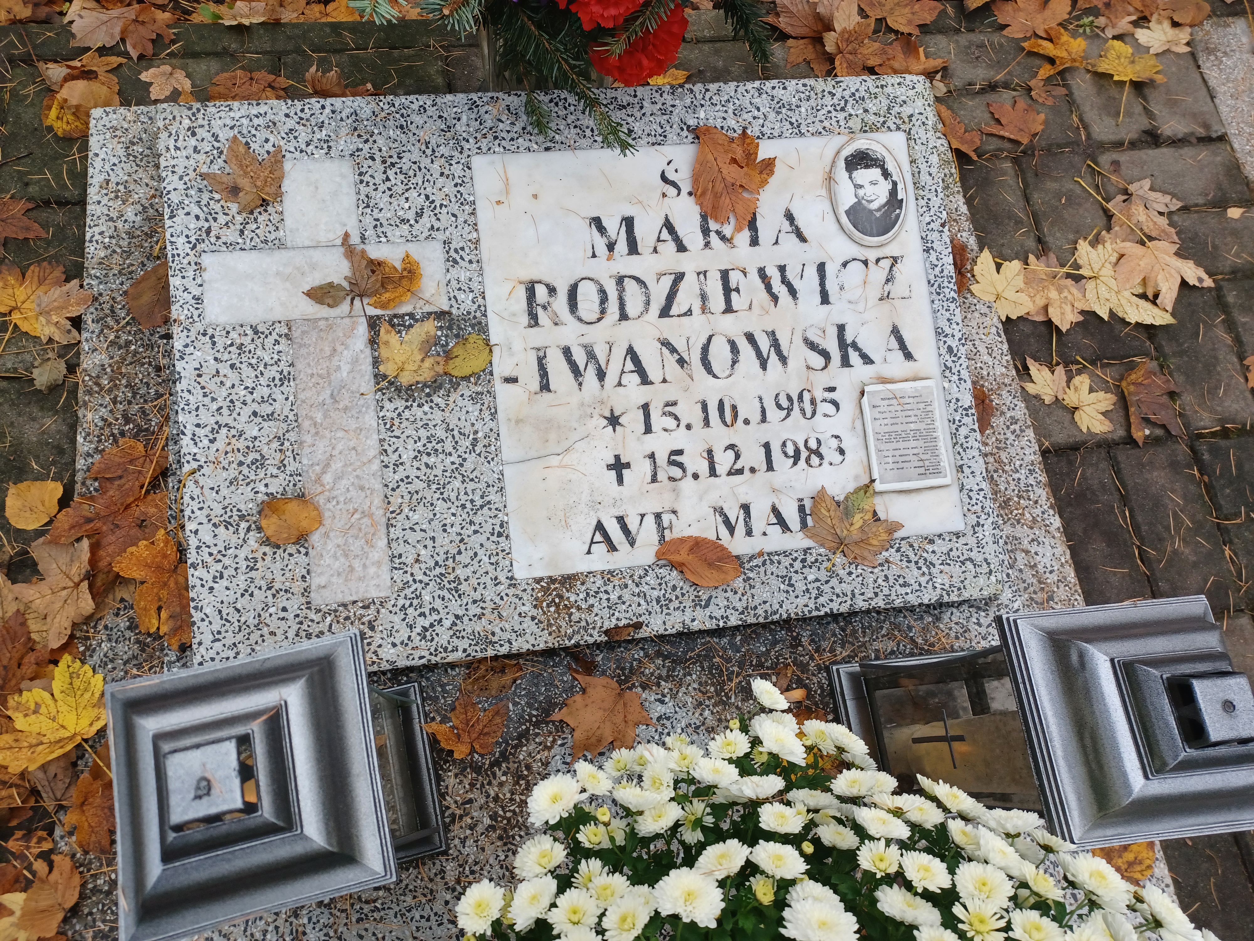 Maria RODZIEWICZ IWANOWSKA 1905 Słupsk - Grobonet - Wyszukiwarka osób pochowanych