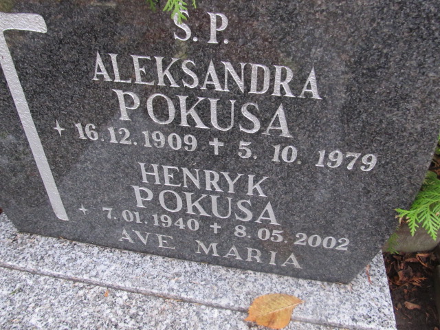 Aleksandra POKUSA 1909 Słupsk - Grobonet - Wyszukiwarka osób pochowanych