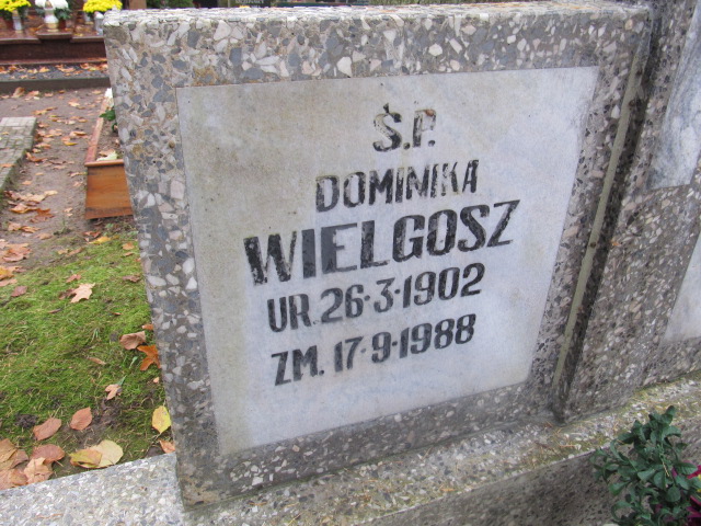 Dominika WIELGOSZ 1902 Słupsk - Grobonet - Wyszukiwarka osób pochowanych