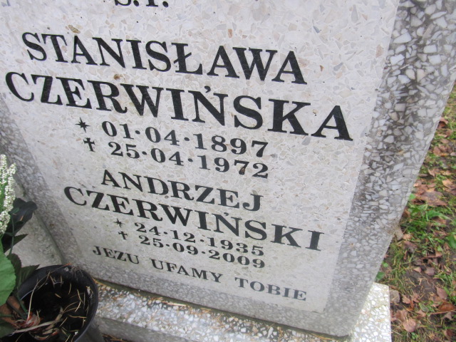 Stanisława CZERWIŃSKA 1897 Słupsk - Grobonet - Wyszukiwarka osób pochowanych