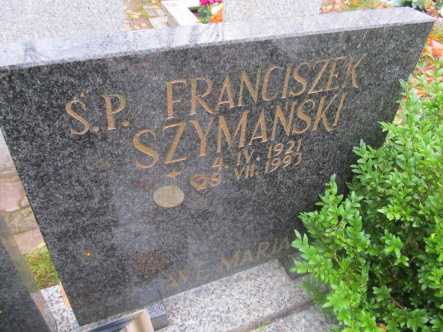 Franciszek SZYMAŃSKI 1921 Słupsk - Grobonet - Wyszukiwarka osób pochowanych