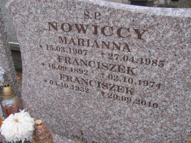 Franciszek NOWICKI 1892 Słupsk - Grobonet - Wyszukiwarka osób pochowanych