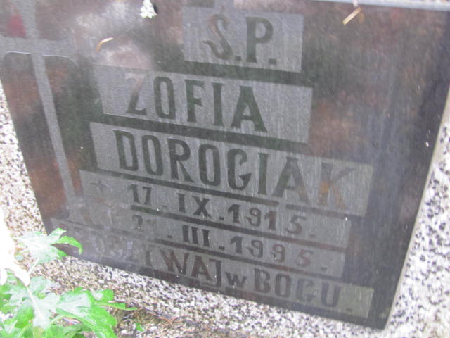 Zofia DOROCIAK 1915 Słupsk - Grobonet - Wyszukiwarka osób pochowanych