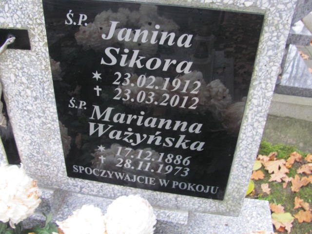 Marianna Ważyńska 1886 Słupsk - Grobonet - Wyszukiwarka osób pochowanych