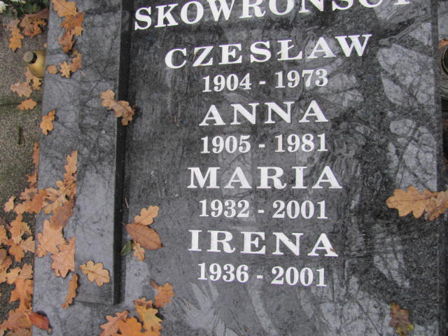 Czesław SKOWROŃSKI 1904 Słupsk - Grobonet - Wyszukiwarka osób pochowanych