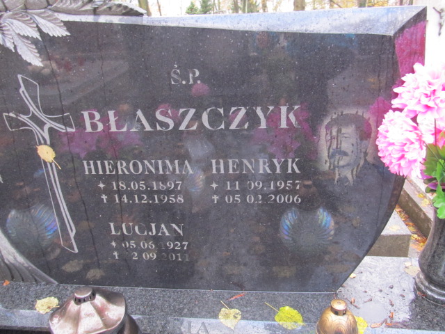 Heronima BŁASZCZYK 1897 Słupsk - Grobonet - Wyszukiwarka osób pochowanych
