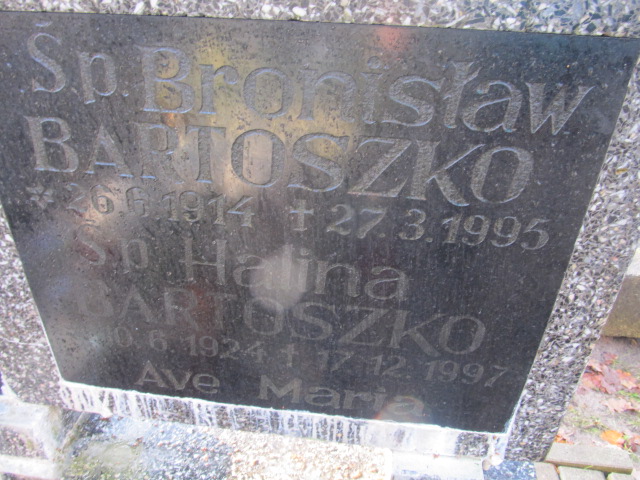 Halina BARTOSZKO 1924 Słupsk - Grobonet - Wyszukiwarka osób pochowanych