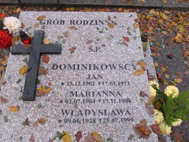 Jan DOMINIKOWSKI 1902 Słupsk - Grobonet - Wyszukiwarka osób pochowanych