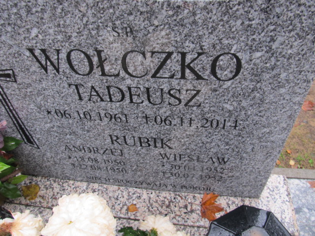 Andrzej RUBIK 1950 Słupsk - Grobonet - Wyszukiwarka osób pochowanych