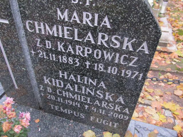 Maria CHMIELARSKA  1883 Słupsk - Grobonet - Wyszukiwarka osób pochowanych