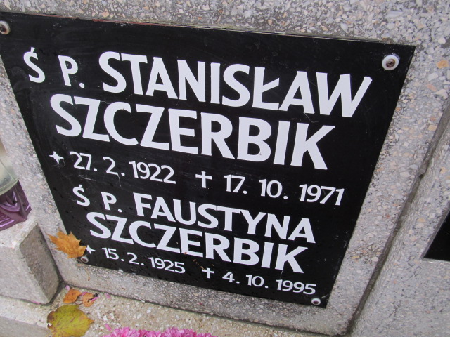 Faustyna SZCZERBIK 1925 Słupsk - Grobonet - Wyszukiwarka osób pochowanych