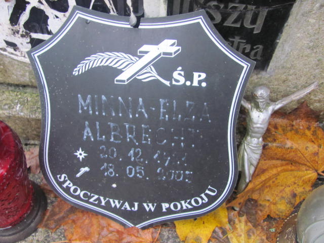 MINNA ELZA ALBRECHT 1921 Słupsk - Grobonet - Wyszukiwarka osób pochowanych