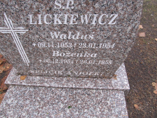 Bożena LICKIEWICZ 1954 Słupsk - Grobonet - Wyszukiwarka osób pochowanych