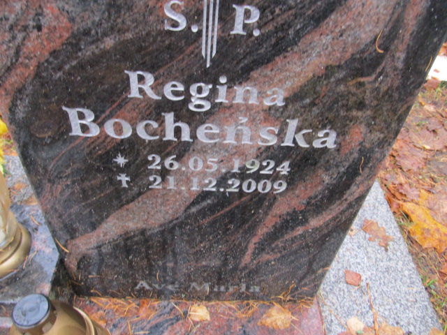 Regina BOCHEŃSKA 1924 Słupsk - Grobonet - Wyszukiwarka osób pochowanych