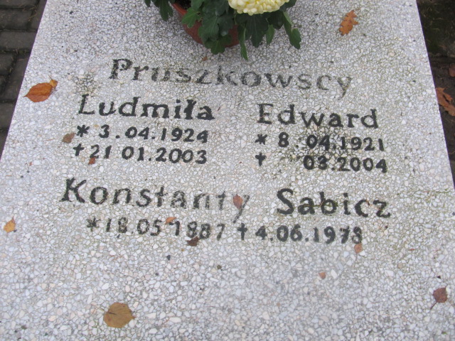 Ludmiła PRUSZKOWSKA 1924 Słupsk - Grobonet - Wyszukiwarka osób pochowanych