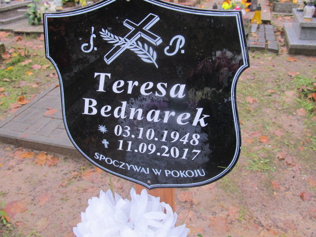 Teresa BEDNAREK 1948 Słupsk - Grobonet - Wyszukiwarka osób pochowanych