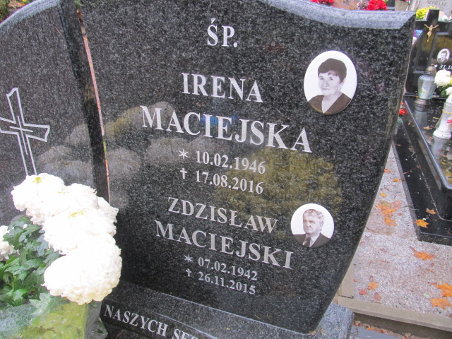 Irena MACIEJSKA 1946 Słupsk - Grobonet - Wyszukiwarka osób pochowanych