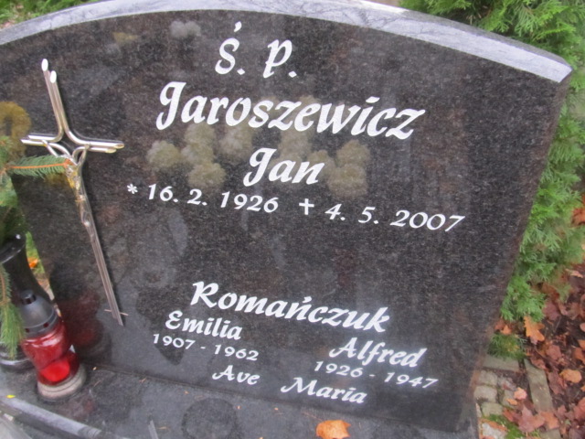 Jan JAROSZEWICZ 1926 Słupsk - Grobonet - Wyszukiwarka osób pochowanych