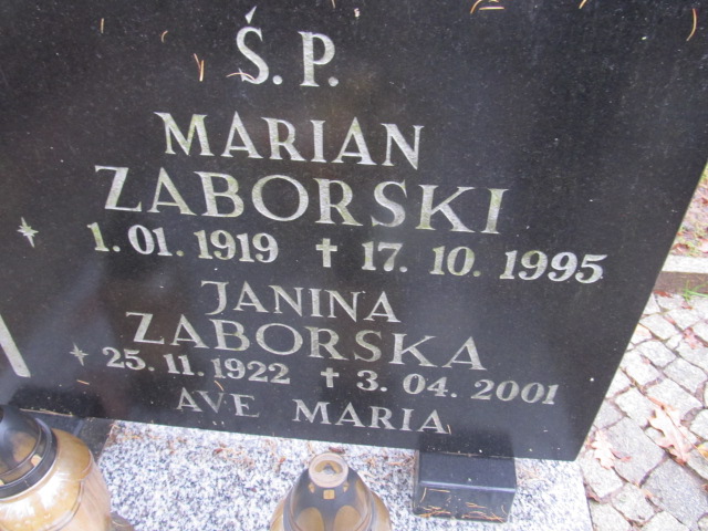 Janina ZABORSKA 1922 Słupsk - Grobonet - Wyszukiwarka osób pochowanych