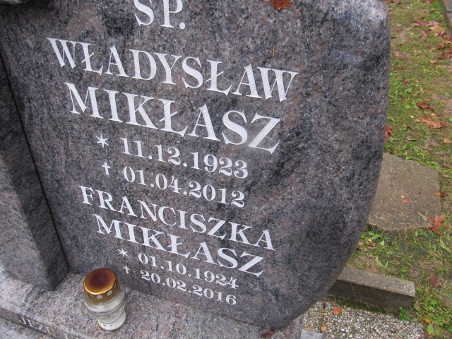 Władysław MIKŁASZ 1923 Słupsk - Grobonet - Wyszukiwarka osób pochowanych