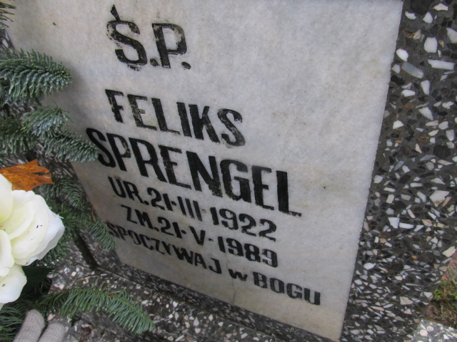 Feliks SPRENGEL 1922 Słupsk - Grobonet - Wyszukiwarka osób pochowanych