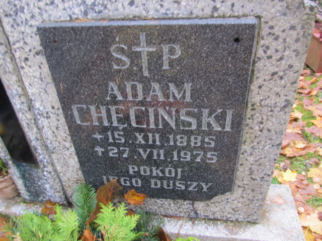Adam CHĘCIŃSKI 1885 Słupsk - Grobonet - Wyszukiwarka osób pochowanych