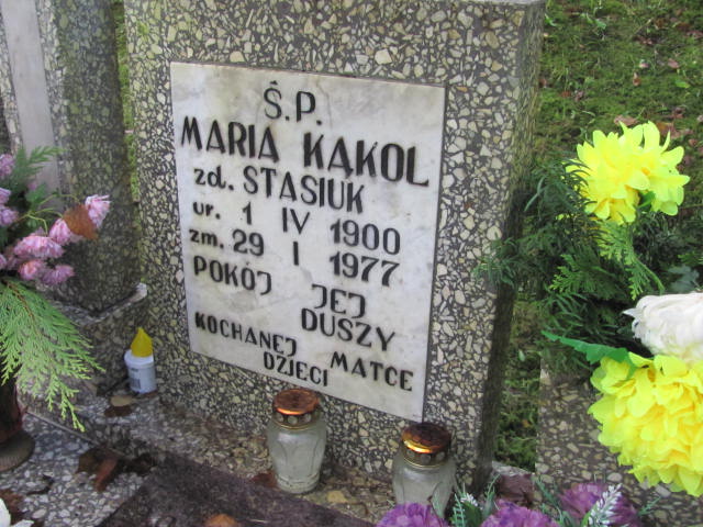 Maria Kąkol 1900 Słupsk - Grobonet - Wyszukiwarka osób pochowanych