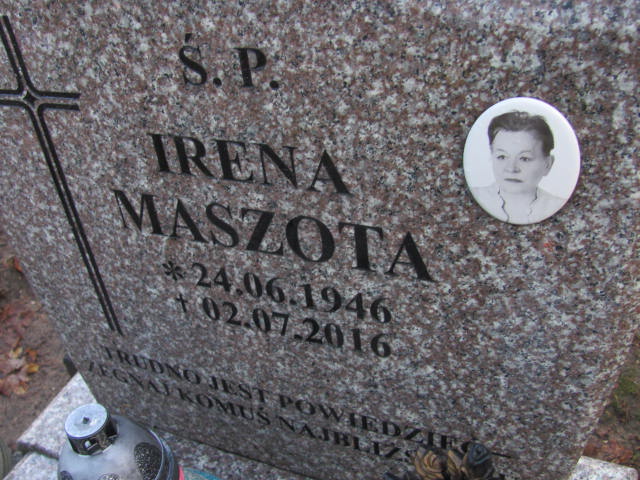Irena MASZOTA 1946 Słupsk - Grobonet - Wyszukiwarka osób pochowanych