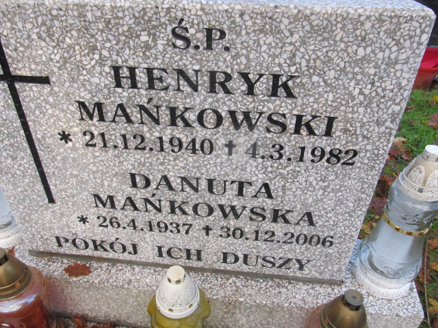 Henryk MAŃKOWSKI 1940 Słupsk - Grobonet - Wyszukiwarka osób pochowanych
