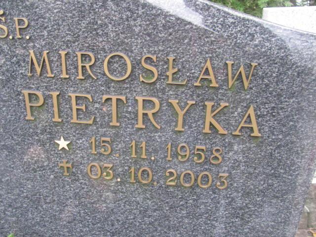 Mirosław PIETRYKA 1958 Słupsk - Grobonet - Wyszukiwarka osób pochowanych