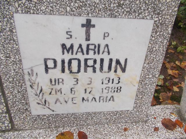 Grób MARIA PIORUN
