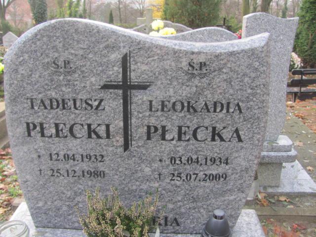 Leokadia PŁECKA 1934 Słupsk - Grobonet - Wyszukiwarka osób pochowanych