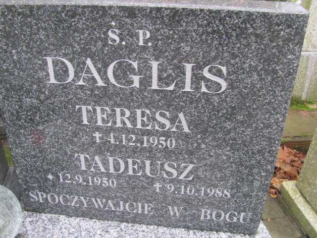 Teresa DAGLIS 1931 Słupsk - Grobonet - Wyszukiwarka osób pochowanych