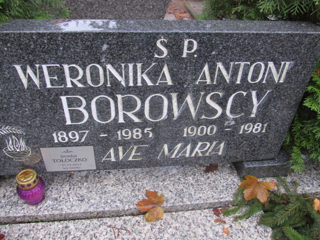 Weronika BOROWSKA 1897 Słupsk - Grobonet - Wyszukiwarka osób pochowanych