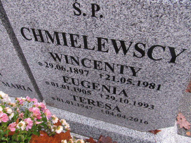 Teresa CHMIELEWSKA 1947 Słupsk - Grobonet - Wyszukiwarka osób pochowanych