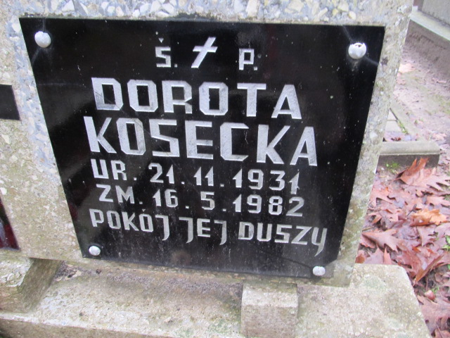 Dorota Kosecka 1931 Słupsk - Grobonet - Wyszukiwarka osób pochowanych