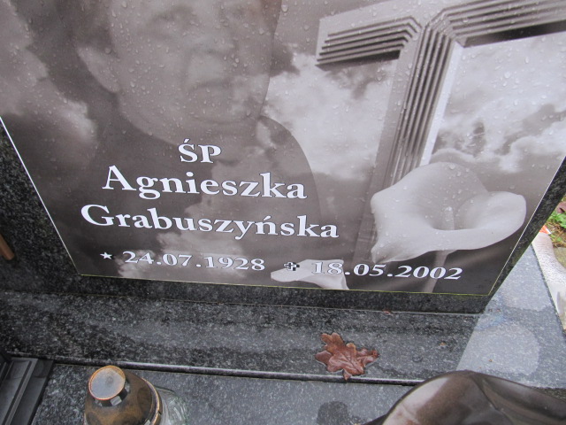 Agnieszka GRABUSZYŃSKA 1928 Słupsk - Grobonet - Wyszukiwarka osób pochowanych