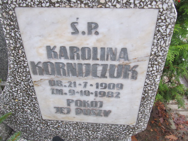 Karolina KORNIJCZUK 1909 Słupsk - Grobonet - Wyszukiwarka osób pochowanych