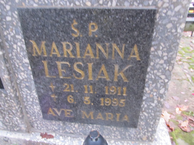 Marianna LESIAK 1911 Słupsk - Grobonet - Wyszukiwarka osób pochowanych