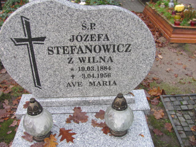 Józefa STEFANOWICZ 1884 Słupsk - Grobonet - Wyszukiwarka osób pochowanych