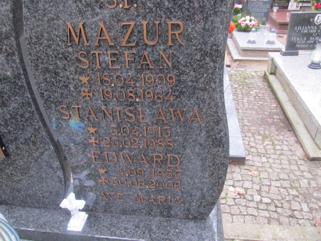 Stanisława Mazur 1913 Słupsk - Grobonet - Wyszukiwarka osób pochowanych