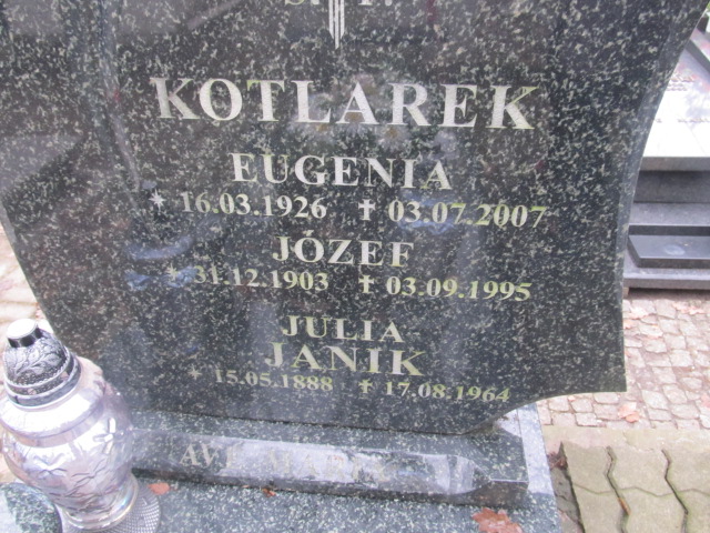 Julia Janik 1888 Słupsk - Grobonet - Wyszukiwarka osób pochowanych