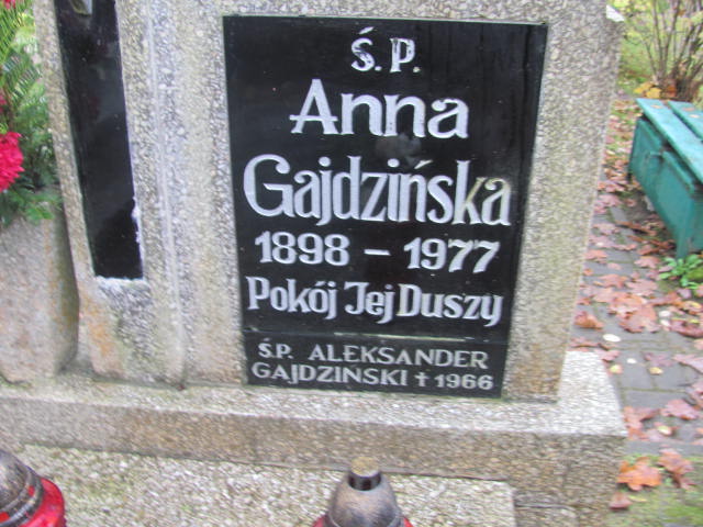 Anna GAJDZIŃSKA 1898 Słupsk - Grobonet - Wyszukiwarka osób pochowanych